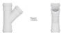 Imagen de CONEXION RAMAL 45° C/RED 110X63 MH PVC JUNTA ELASTICA